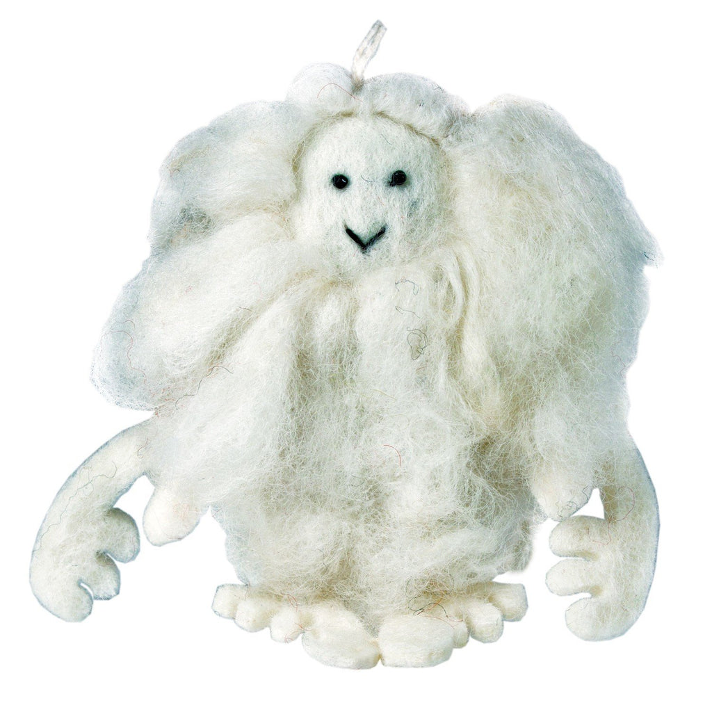 White Yeti (Snowman) Felt Christmas Tree Ornament - Welljourn