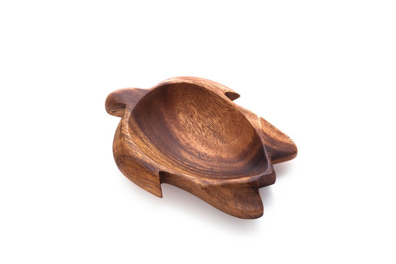 Wooden Turtle Bowl - Acacia Wood Carved - Welljourn