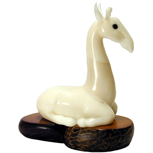Sitting Giraffe Tagua Figurine - Welljourn