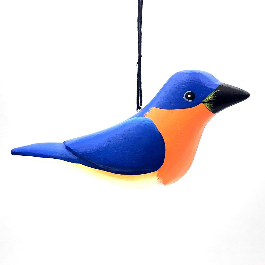 Eastern Bluebird | Balsa Wood Ornament | Fair Trade - Welljourn