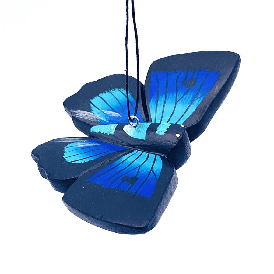 Butterfly Purple Hairstreak | Balsa Wood Ornament | Fair Trade - Welljourn