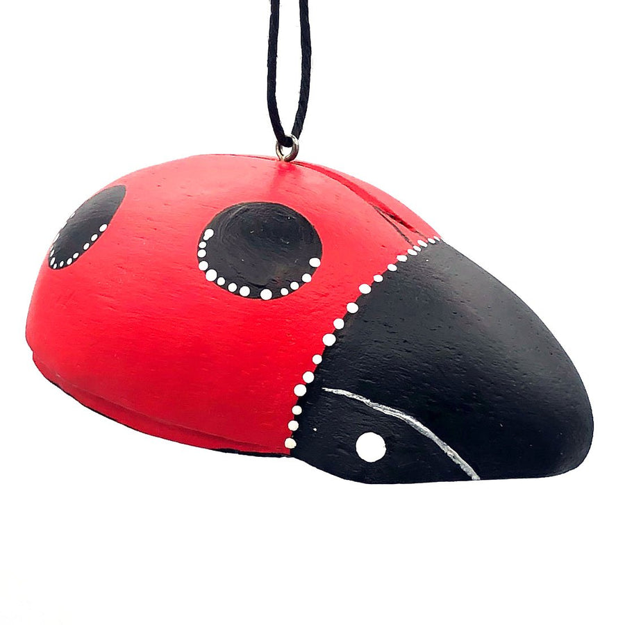 Red Ladybug | Balsa Wood Ornament | Fair Trade - Welljourn