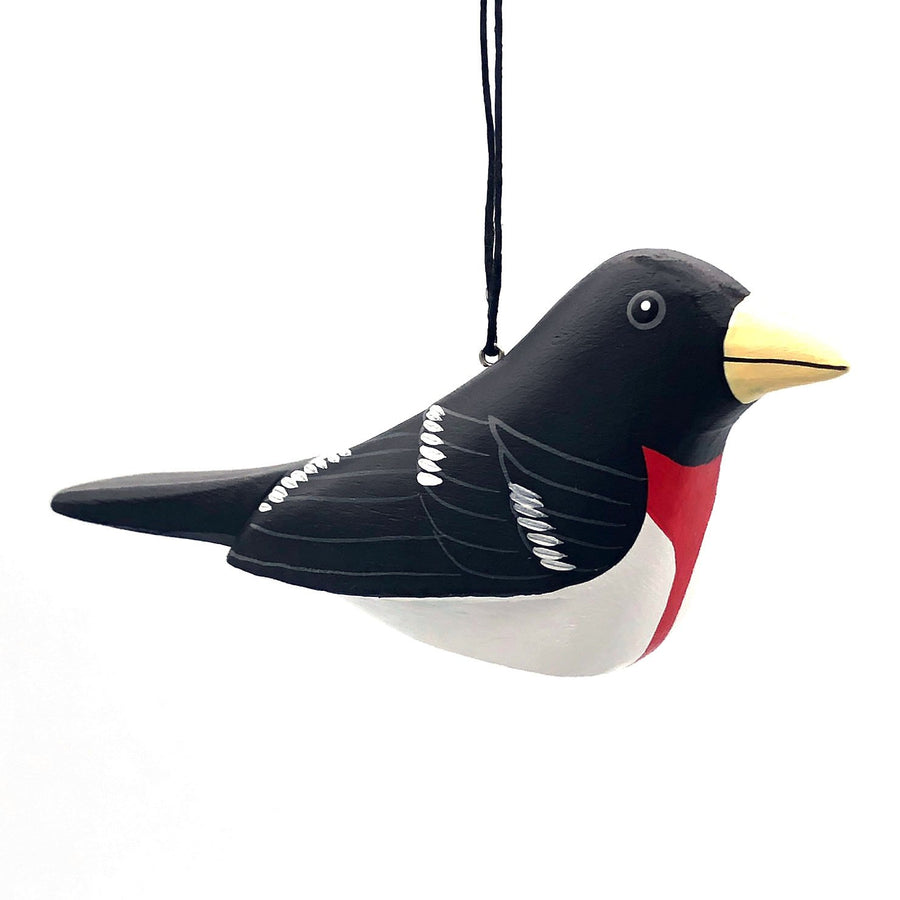 Rosebreasted Grosbeak Bird | Balsa Wood Ornament | Fair Trade - Welljourn