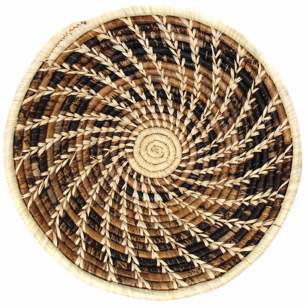 Woven Sisal Basket | Wheat Stalk Pattern | Artisan made in Kenya - Welljourn