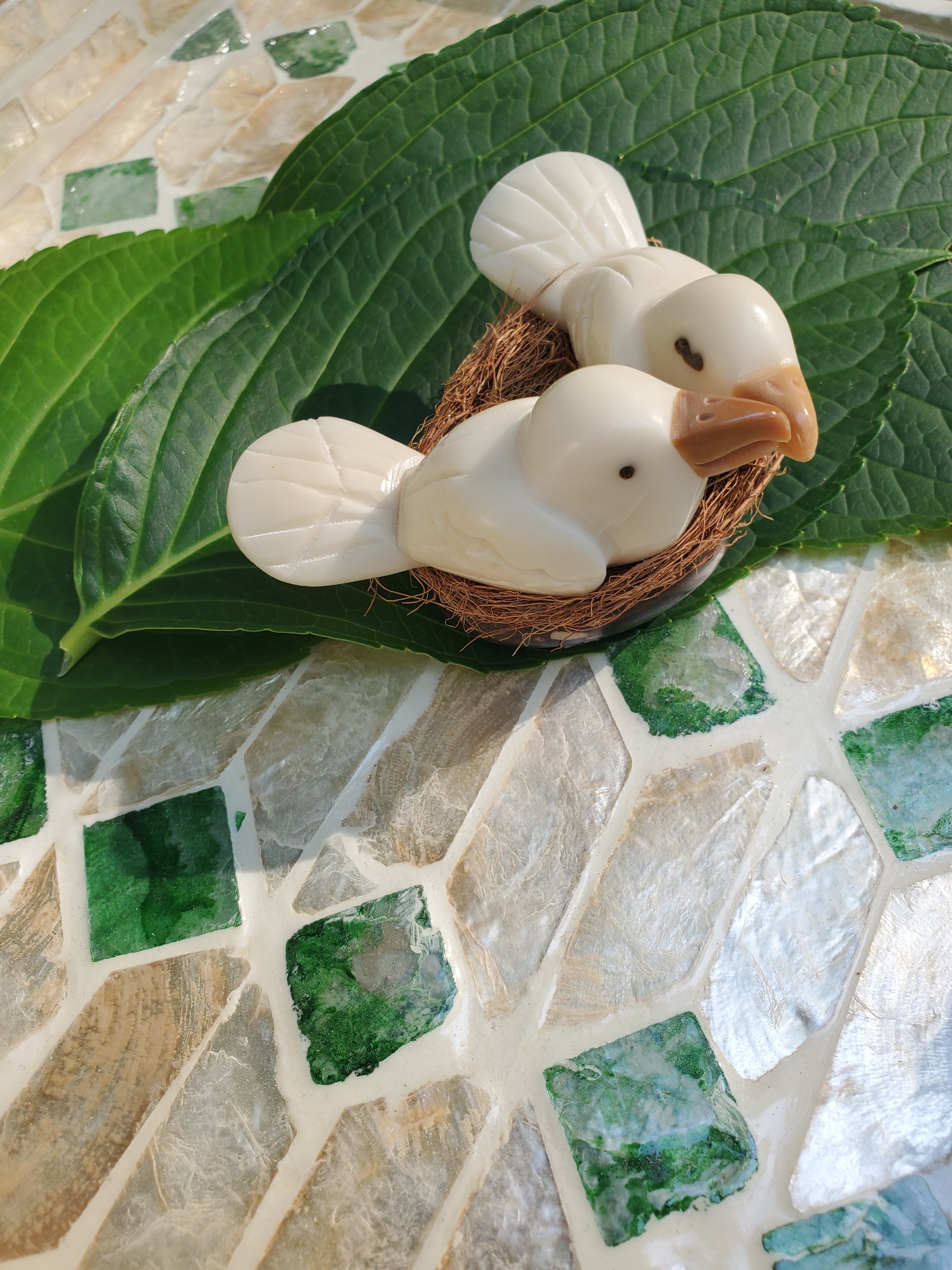 Nesting Turtle Doves Tagua Nut Figurine – Welljourn