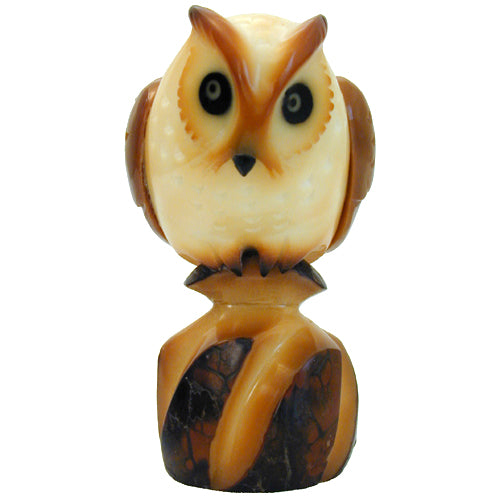 Horned Owl Tagua Figurine - Welljourn