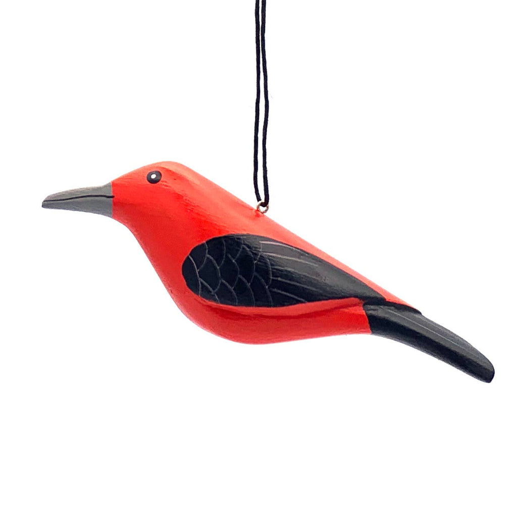 Scarlet Tanager Balsa Ornament - Welljourn