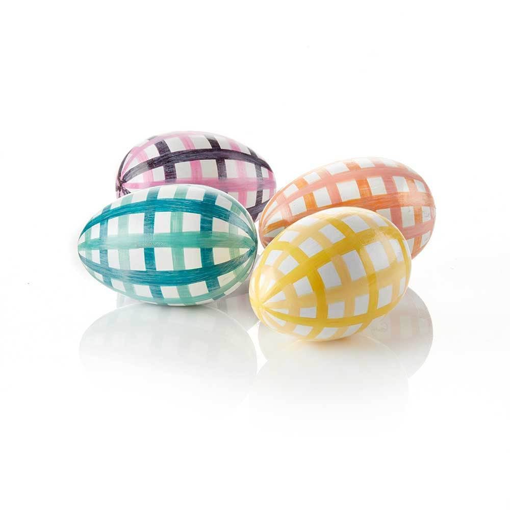 Gingham Kashmiri Easter Eggs - Set of 4 - Welljourn