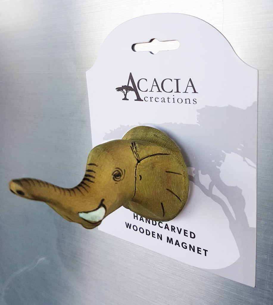 Hand-carved Elephant Magnet - Welljourn