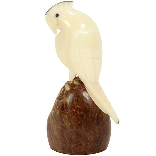 Cockatoo Bird Tagua Figurine - Welljourn