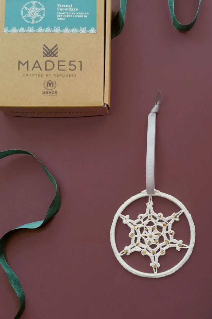 Eternal Snowflake Ornament | Made51 Refugees Collection - Welljourn