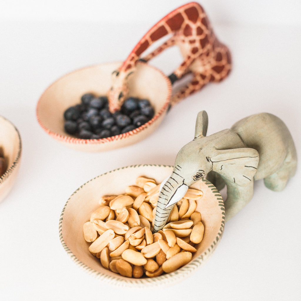 Giraffe Wooden Decorative Snack Bowl - Welljourn