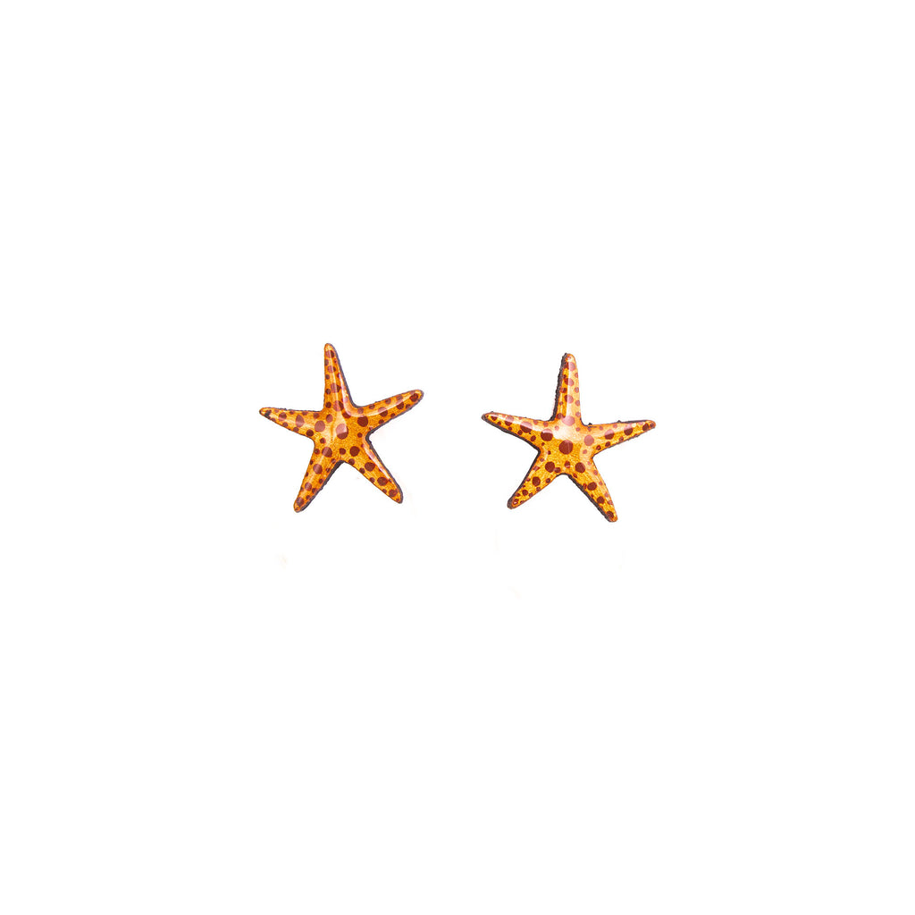Starfish Wood Stud Earrings - Welljourn