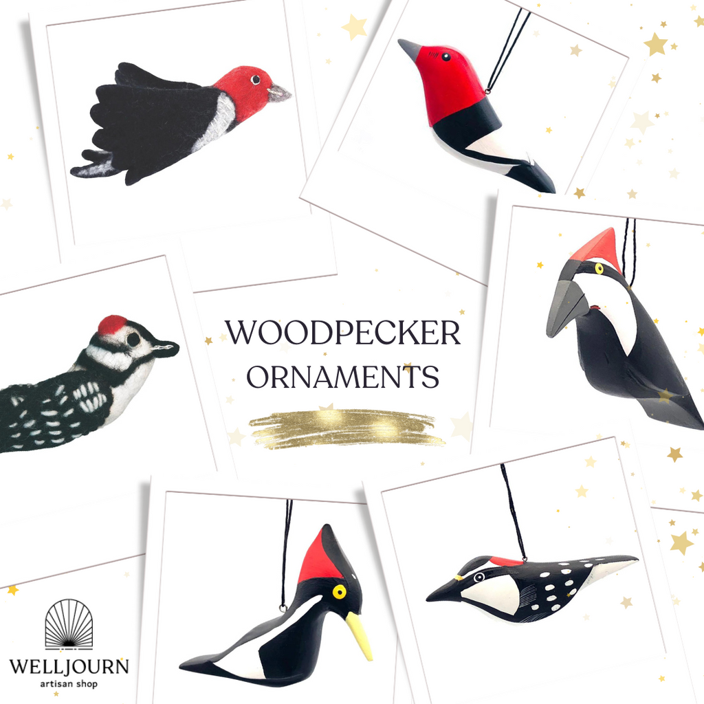 Pileated Woodpecker | Balsa Wood Ornament | Fair Trade - Welljourn