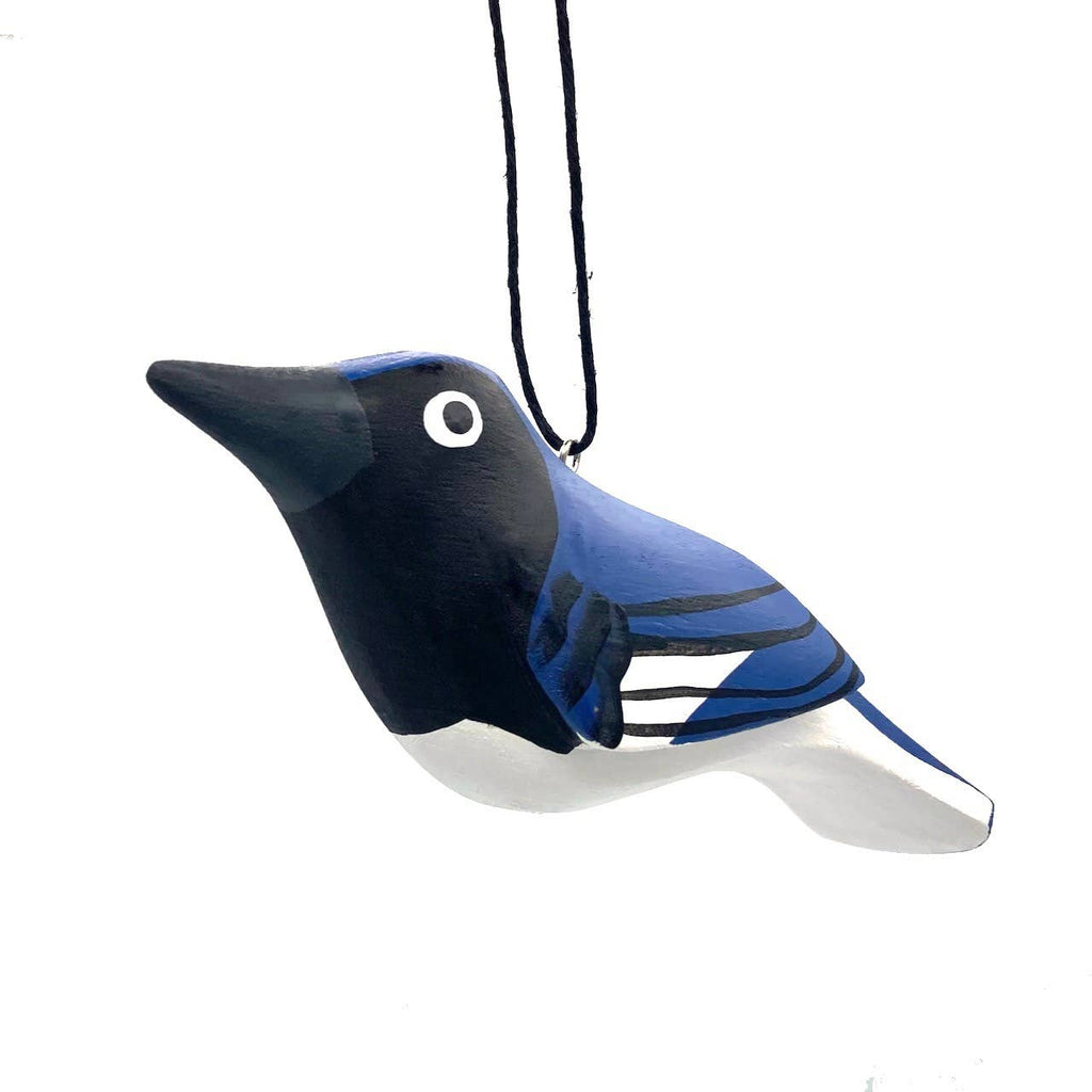 Black-throated Blue Warbler Balsa Ornament - Welljourn