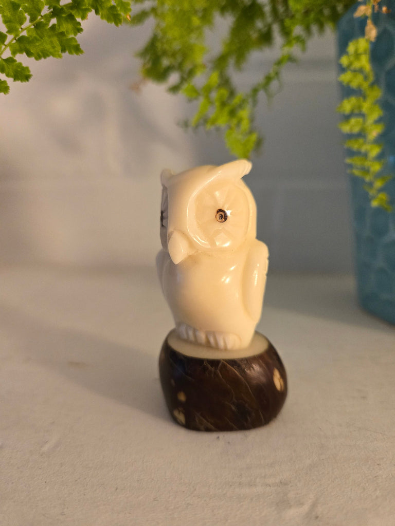 White Owl Tagua Figurine - Welljourn