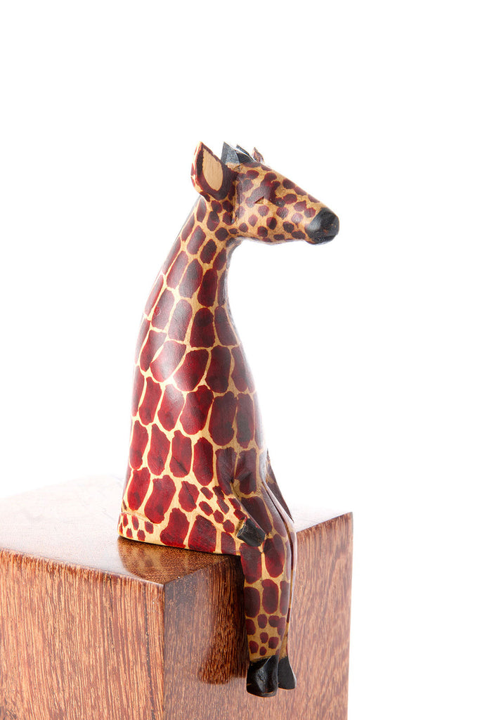 Kenyan Jacaranda Ledge Lounger Giraffe (2 sizes) - Welljourn