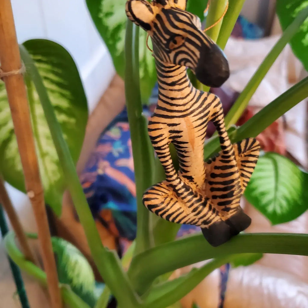 Yoga Zebra Wooden Ornament - Welljourn