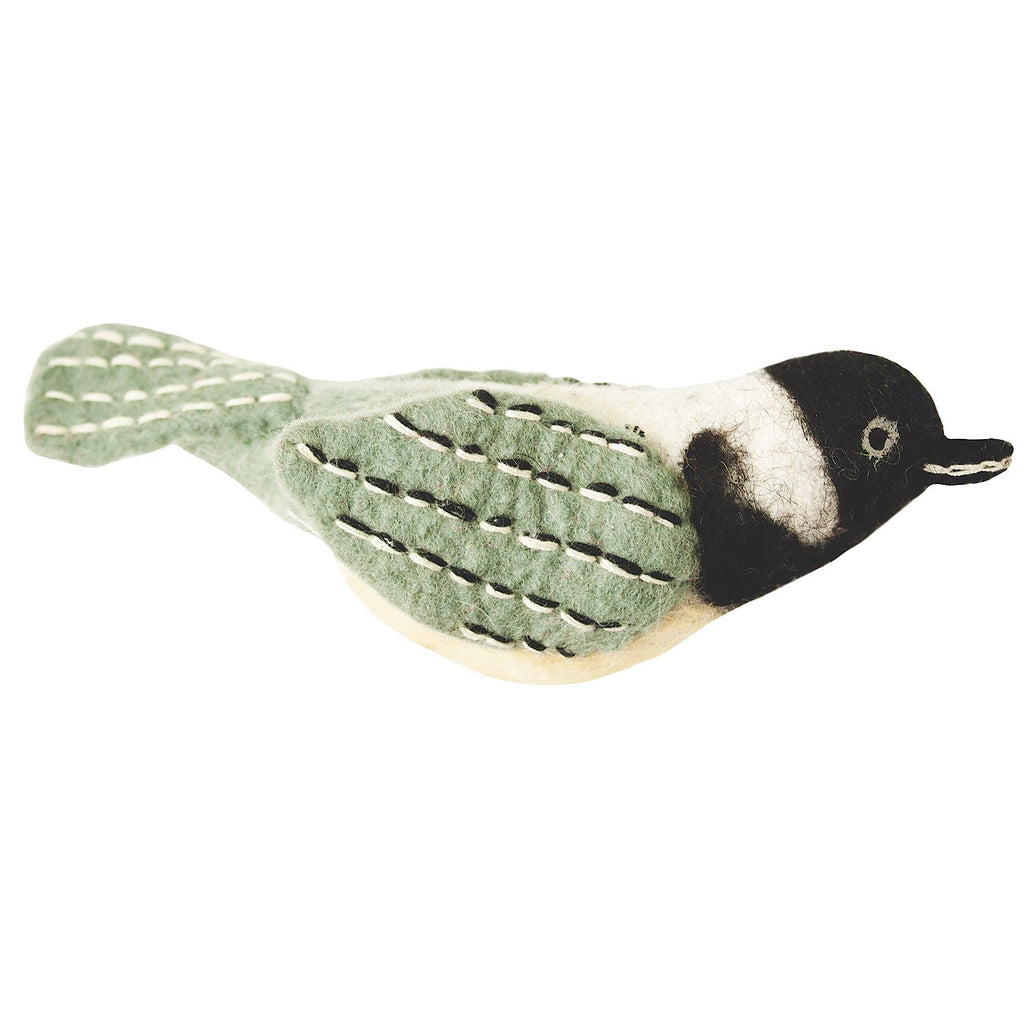 Black Capped Chickadee | Felt Bird Ornament - Welljourn