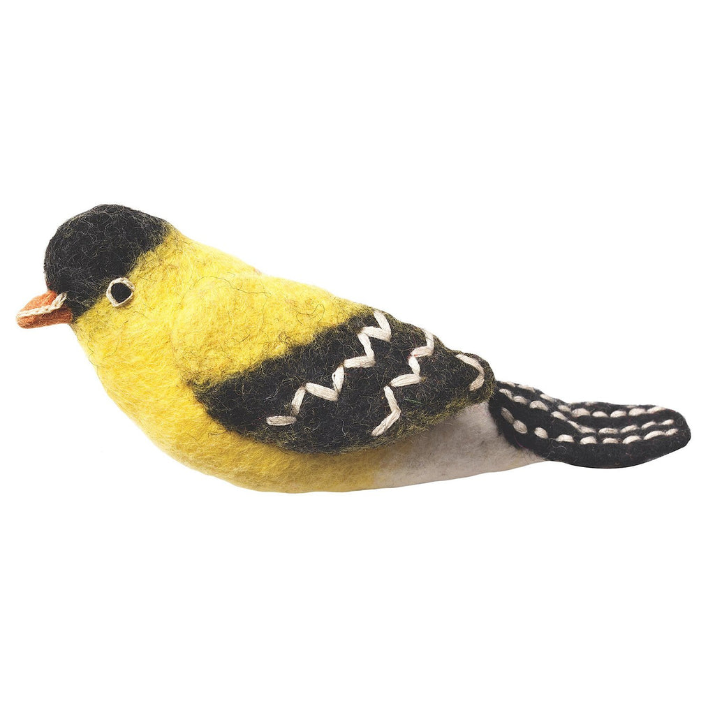Goldfinch Felt Bird Ornament - Welljourn