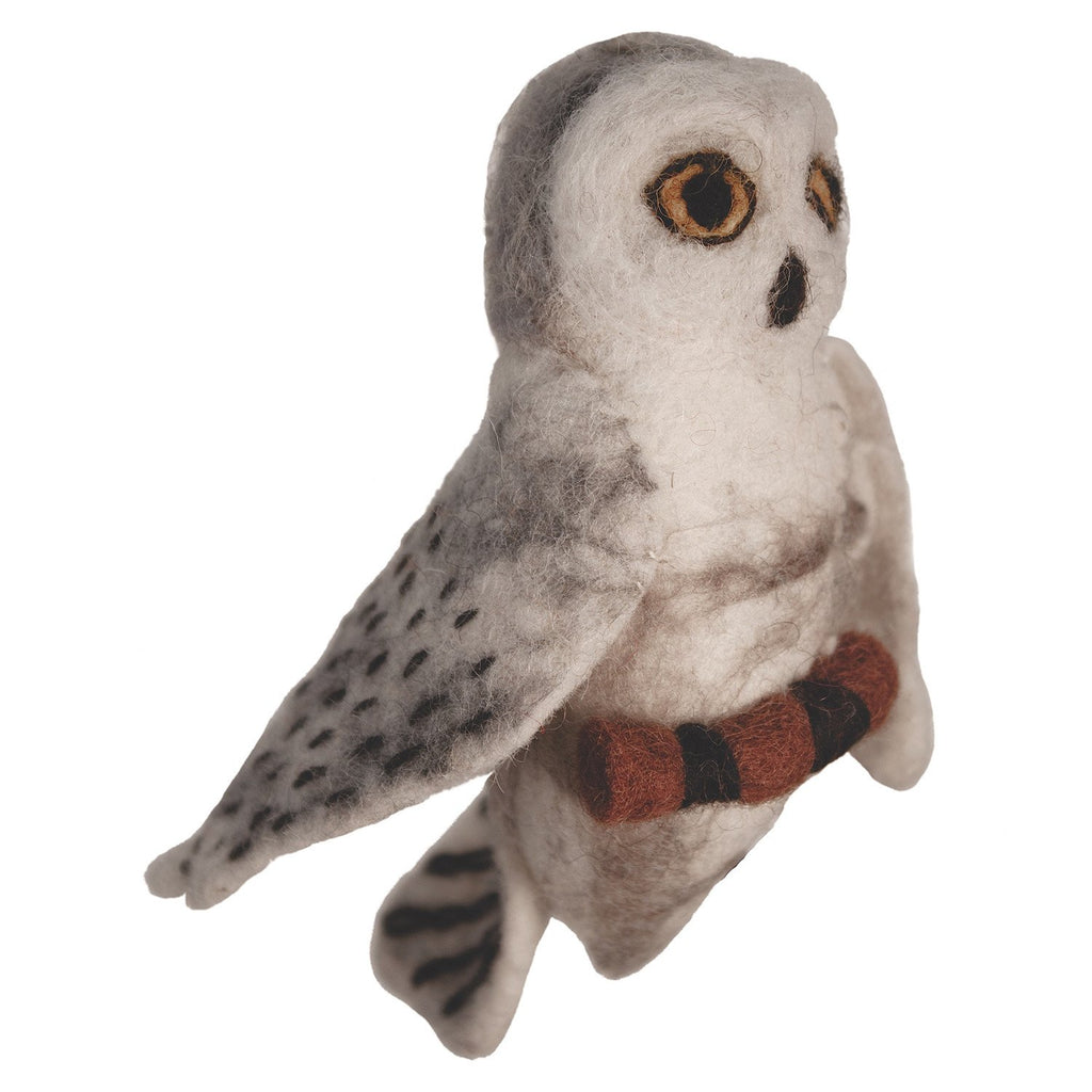 Felt White Snowy Owl Christmas Ornament - Welljourn