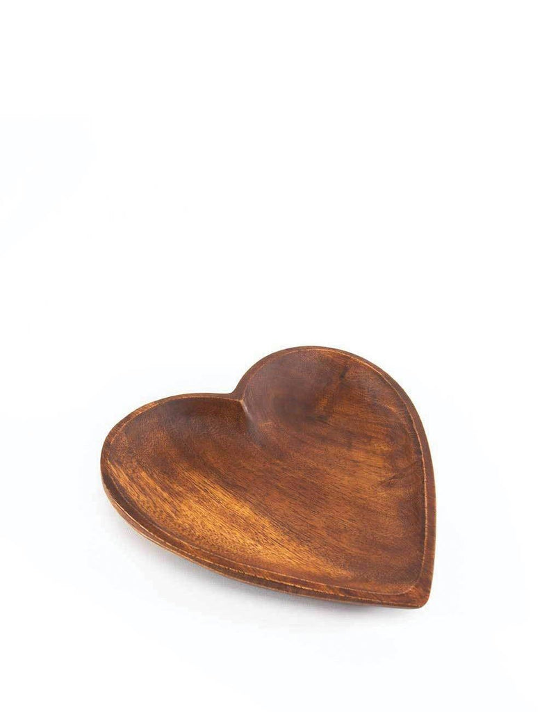Acacia Wood Heart Tray 8" - Welljourn