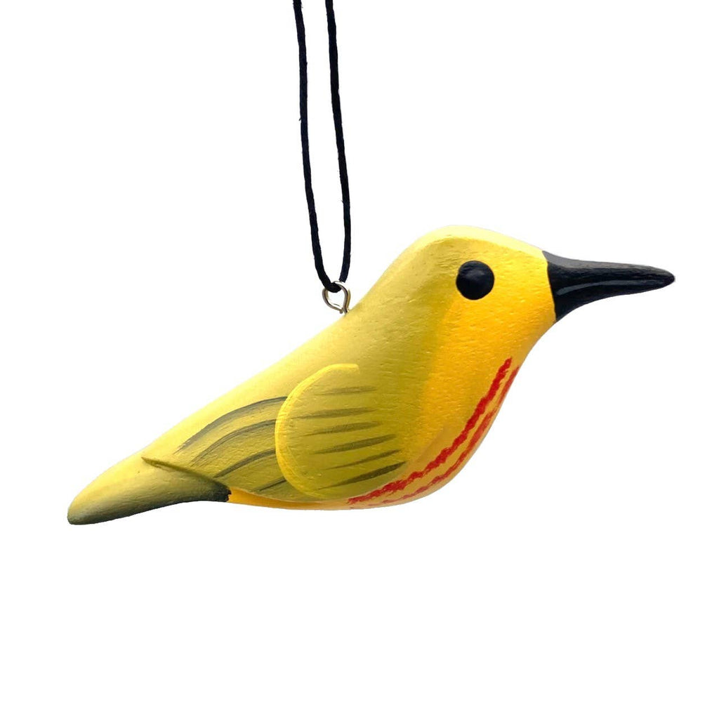 Yellow Warbler Balsa Ornament - Welljourn