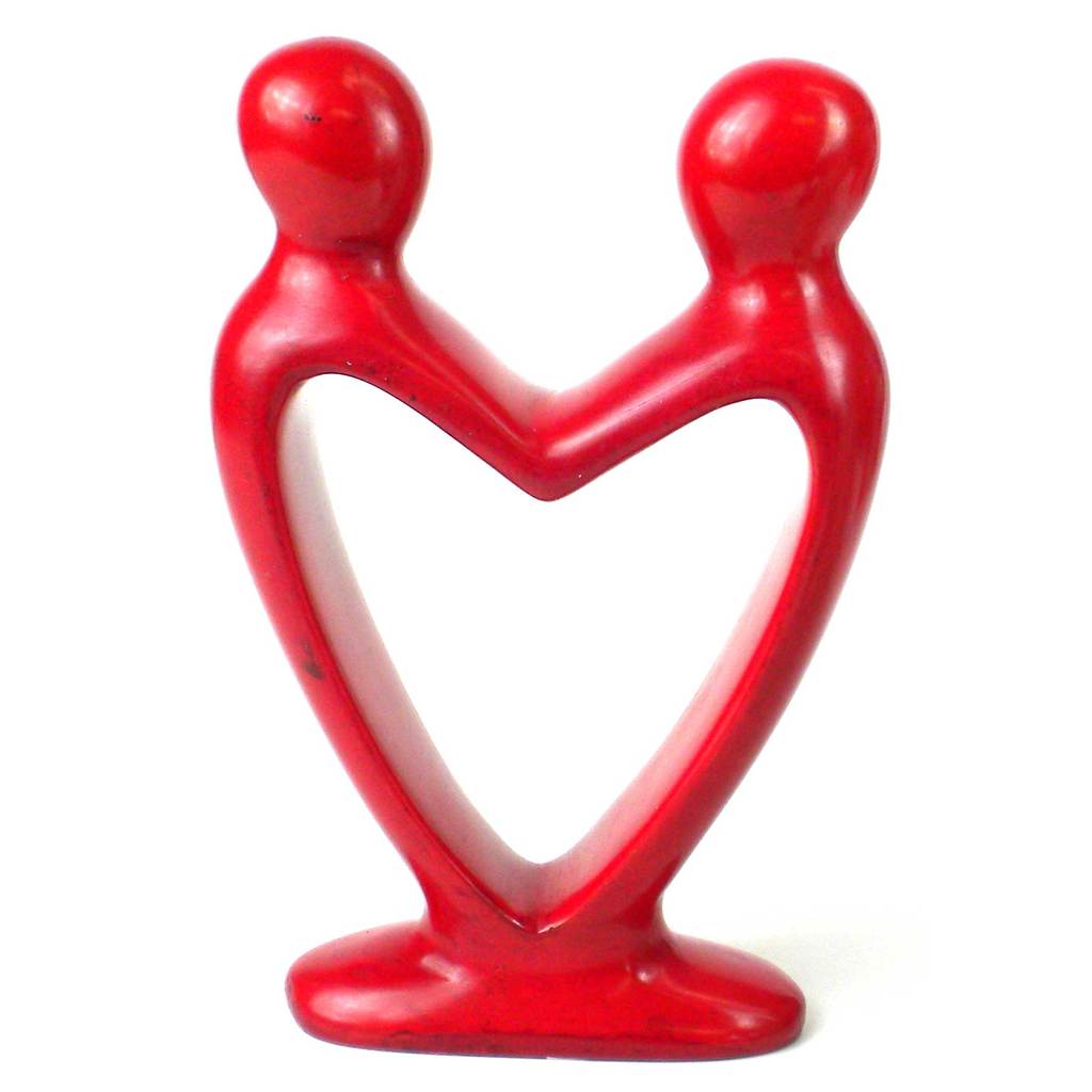 Red - Soapstone Lovers Heart - 6 Inch - Welljourn