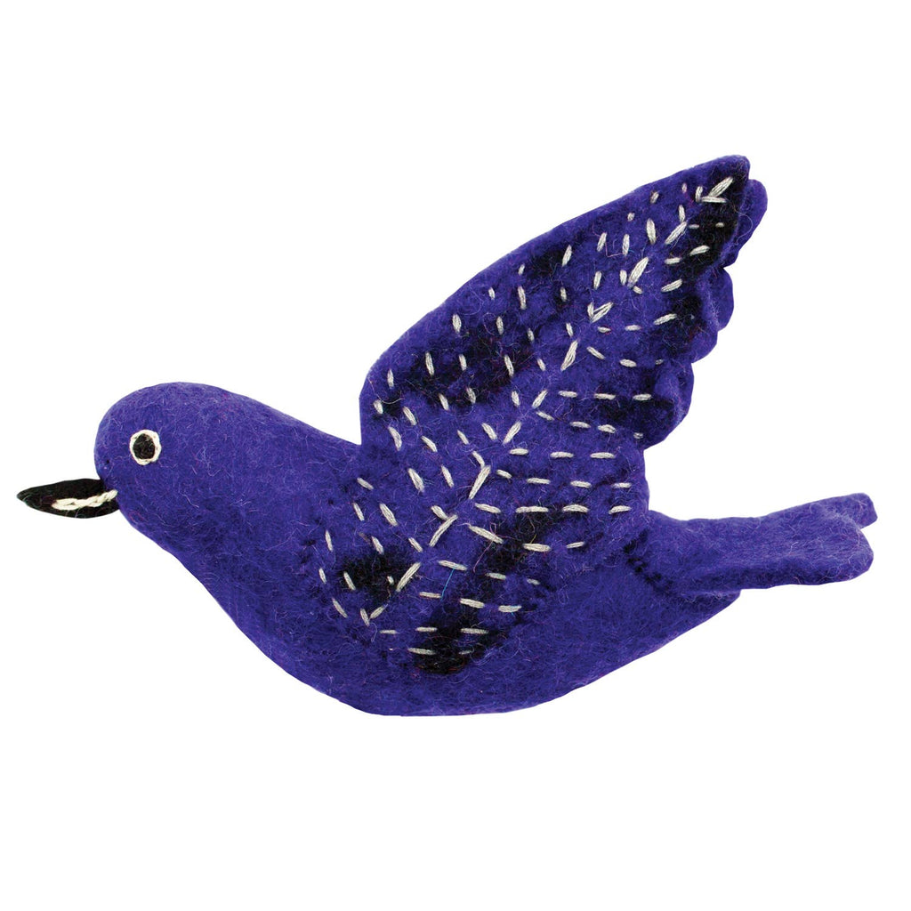Purple Martin Bird | Wool Felt Ornament - Welljourn