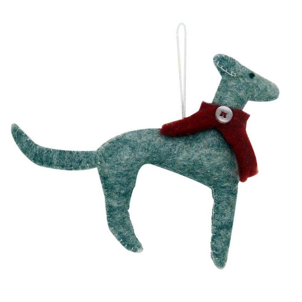 Greyhound Breed - Felt Christmas Tree Ornament - Welljourn