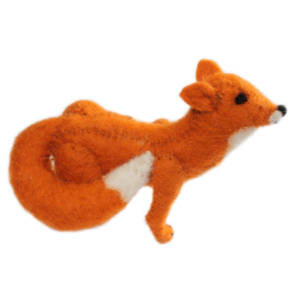 Fox Ornament | Hand-felted Fair Trade - Welljourn