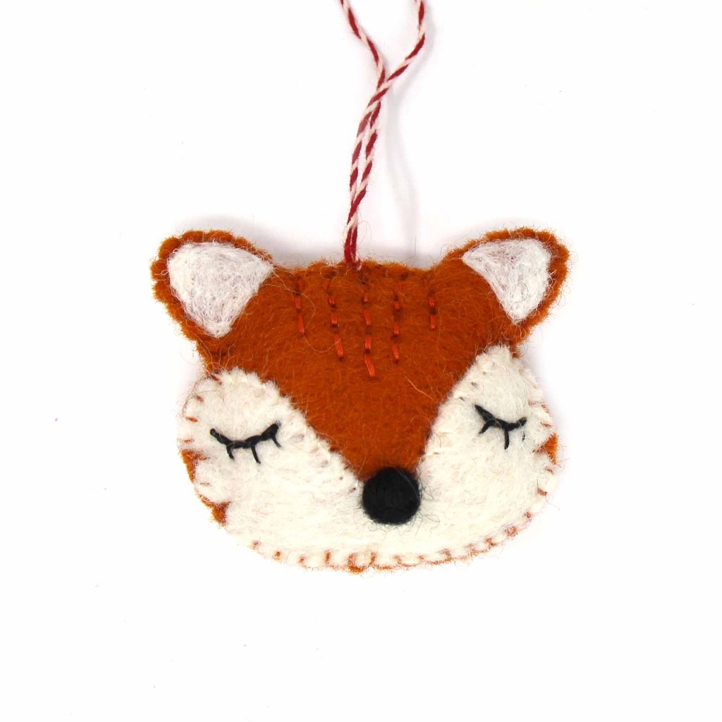 Cute Fox Face Felt Ornament - Welljourn
