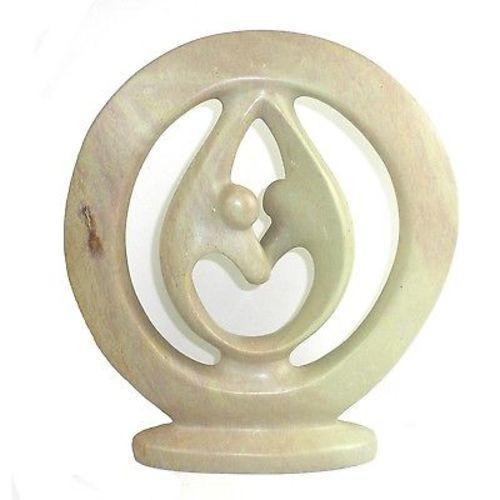 Natural Soapstone 8-inch|  Lover's Embrace Sculpture - Welljourn