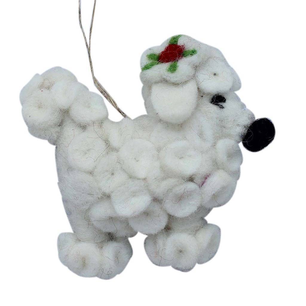 Poodle Felt Ornament - Global Groove (H) - Welljourn