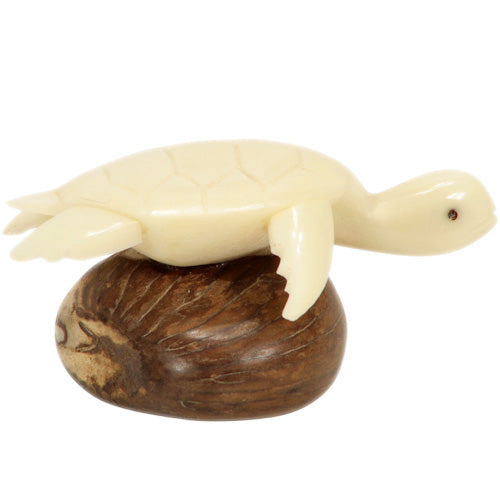 Natural Sea Turtle Tagua Figurine - Welljourn