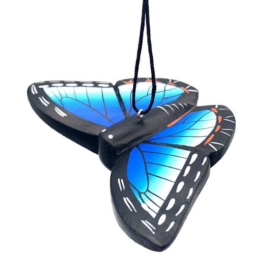 Blue Morpho Butterfly| Balsa Wood Ornament | Fair Trade - Welljourn