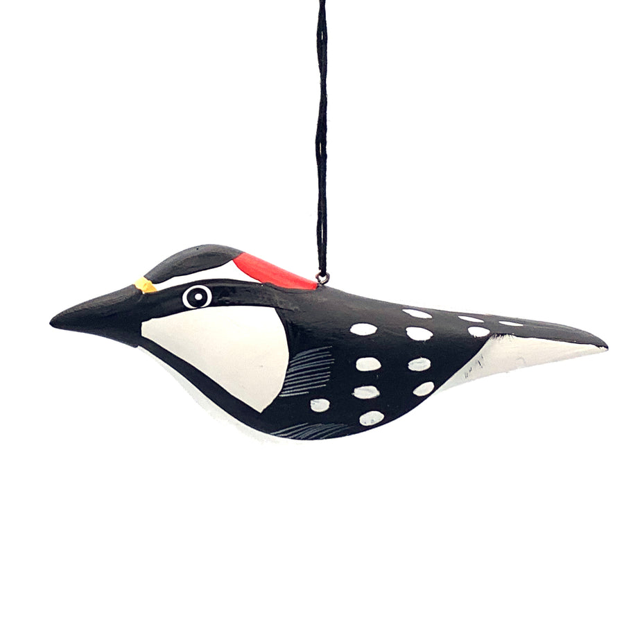 Downy Woodpecker Bird | Balsa Wood Ornament | Fair Trade - Welljourn