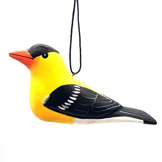 Yellow Goldfinch | Balsa Wood Ornament | Fair Trade - Welljourn