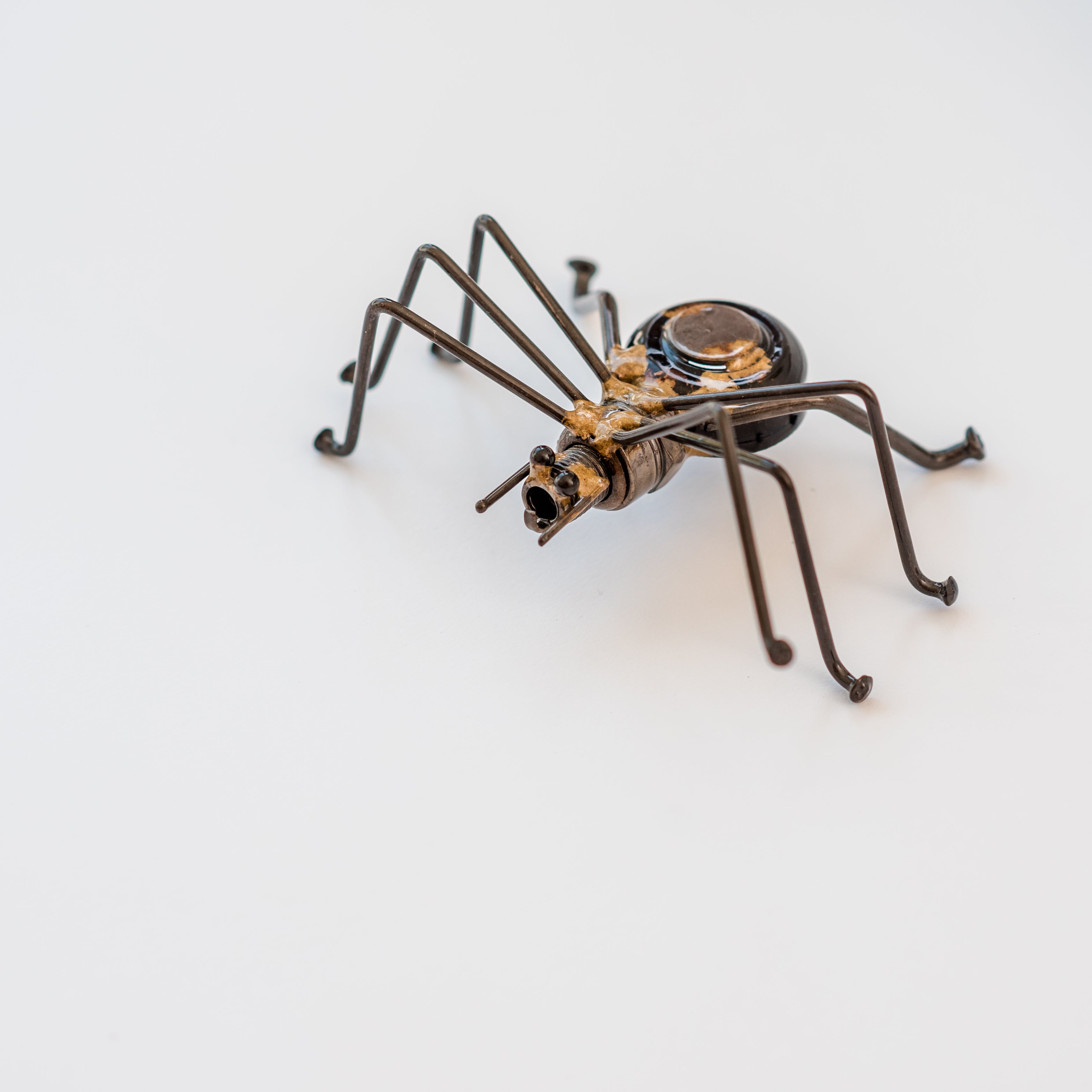 Small Spider Sculpture, Recycled Metal