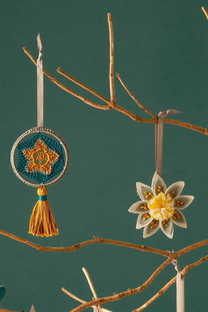 Yellow Flower Ornament  | Made51 Refugees Collection - Welljourn
