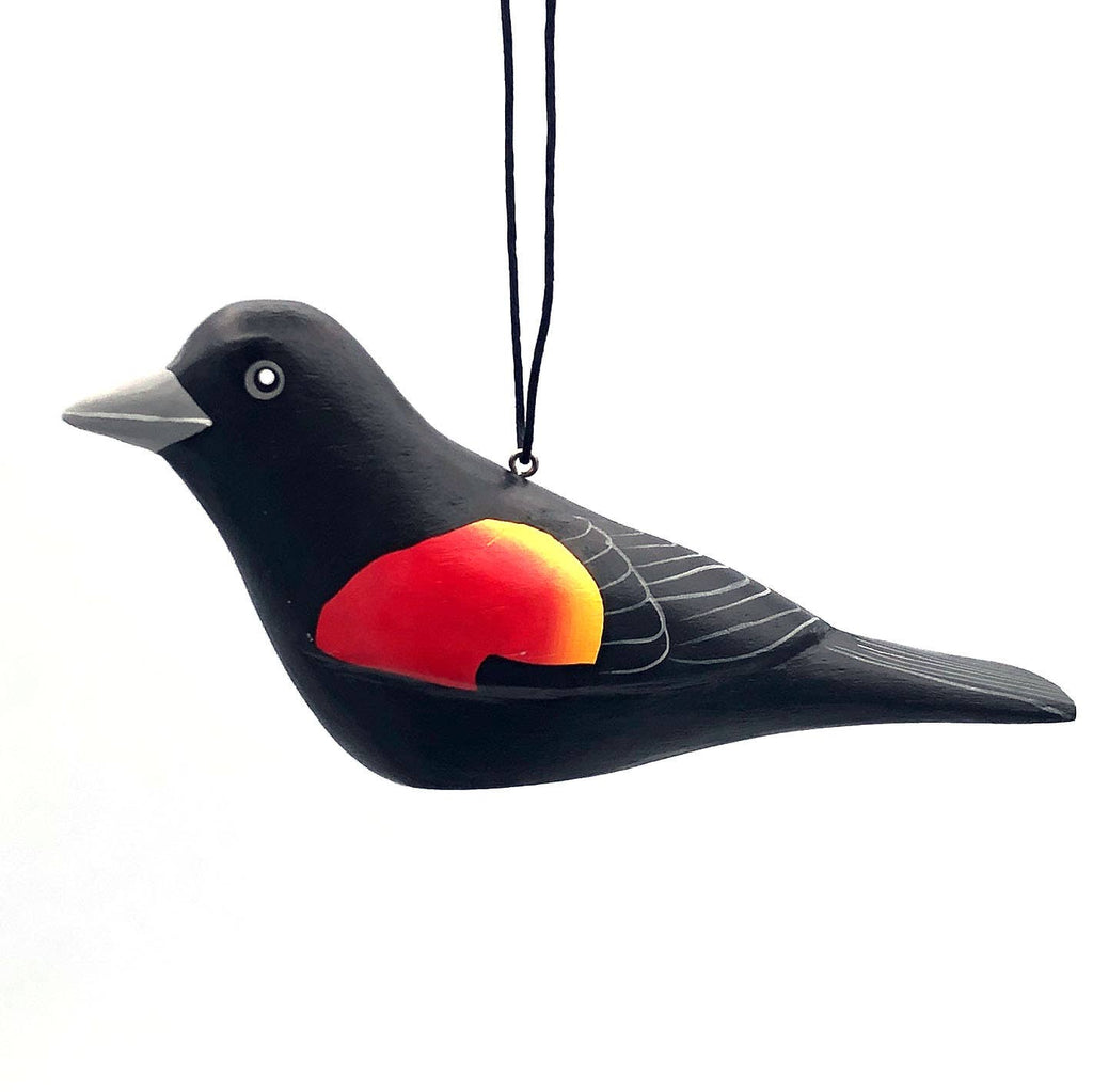 Red-winged Blackbird Balsa Ornament - Welljourn