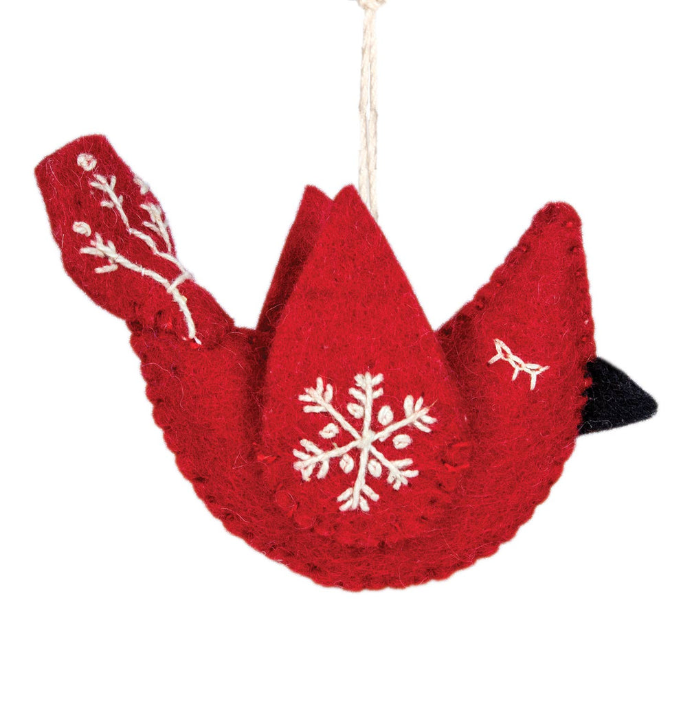 Snowflake Cardinal Ornament - Welljourn