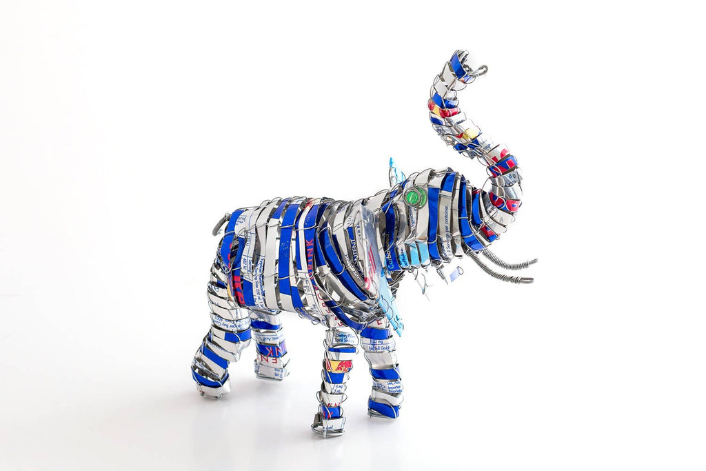 African Upcycled Red Bull Can  Elephant - Welljourn