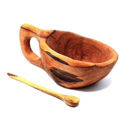 Reclaimed Olive Wood Salt Pot | Hand carved in Kenya - Welljourn