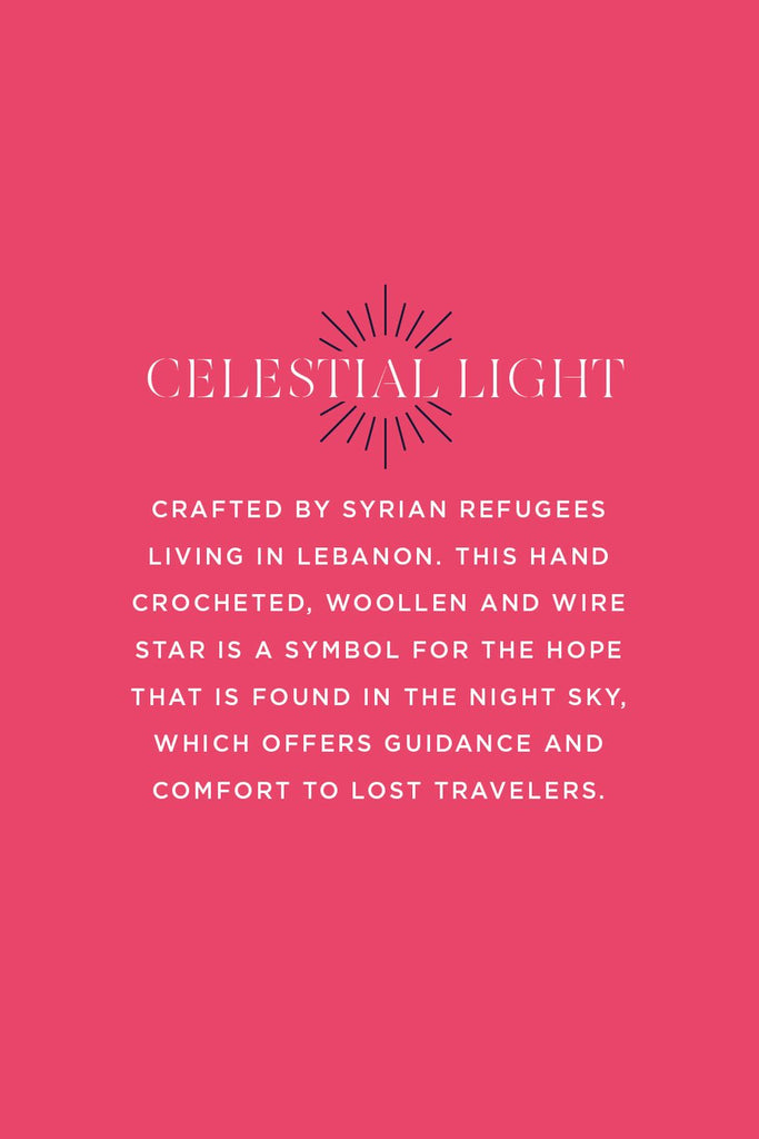 Celestial Light Crochet Ornament,| Made51 Refugees Collection - Welljourn