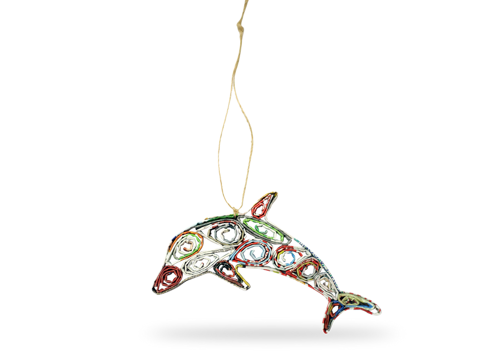 Dolphin Ornament | Made from Recycled Paper - Welljourn