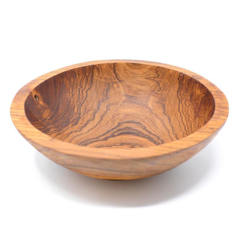 7.5-Inch Hand-carved Olive Wood Bowl - Welljourn