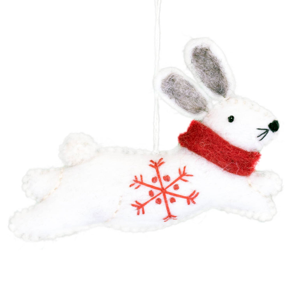 Snowflake Bunny Ornament - Welljourn