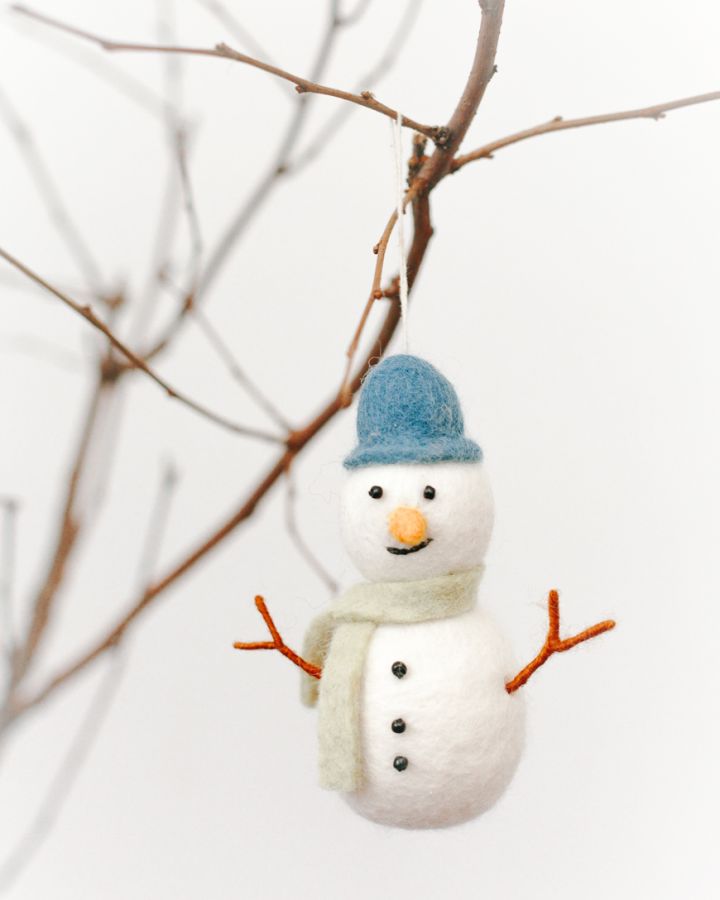 Snowman Felt Ornament - Welljourn
