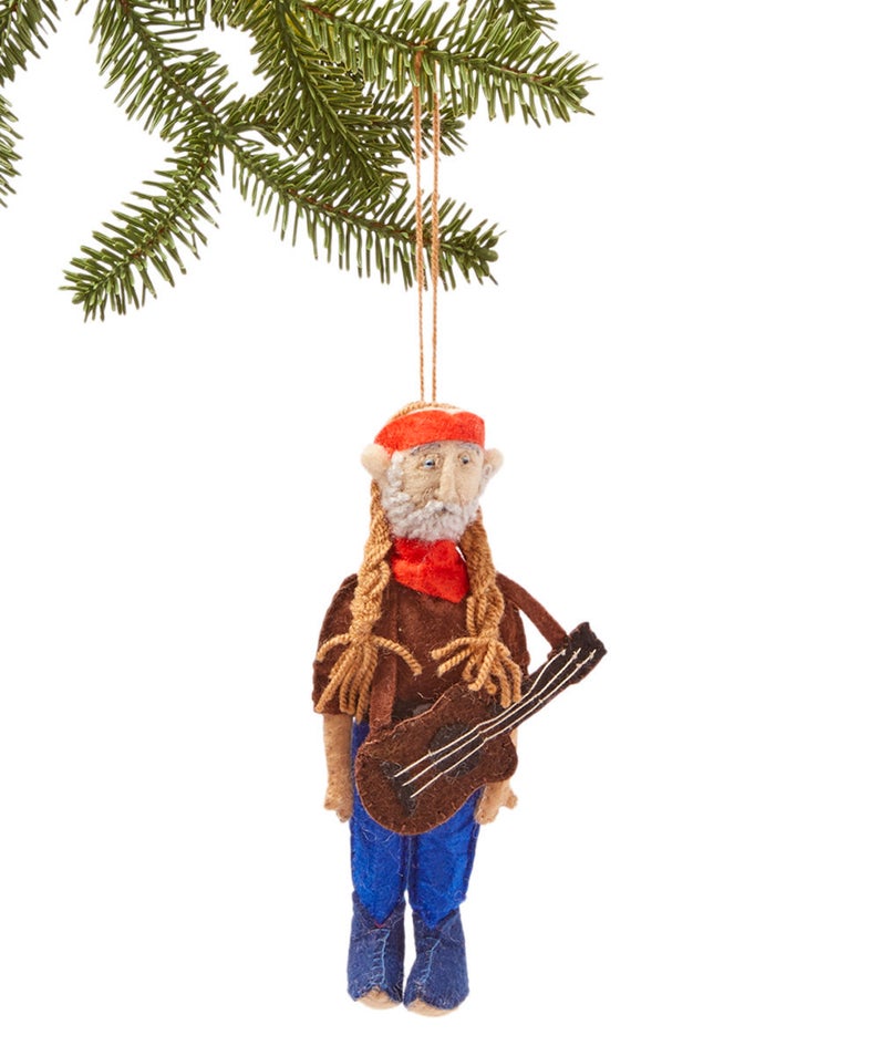 Willie Nelson Felt Christmas Tree Ornament - Welljourn